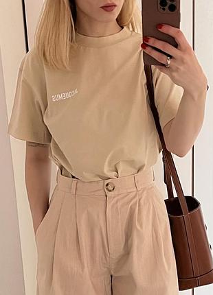 Футболка jacquemus бежева