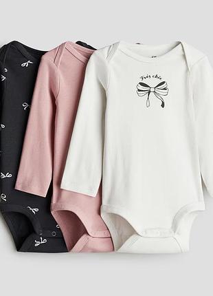 Боди с длинным рукавом h&amp;m 18-24мис, 2-3роки