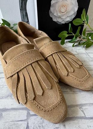 Замшеві лофери zara
