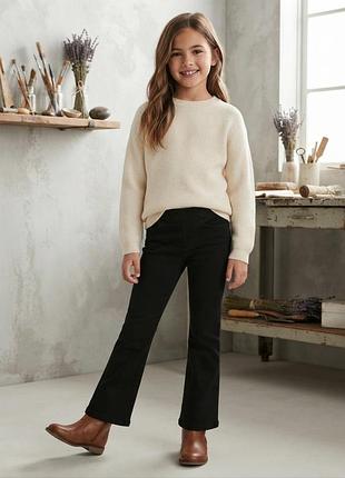 Джинсы черные школьные классические wow skinny pull-on black клеш олд неви для девочки подростковые