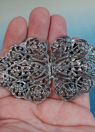 Пряжка ажурная пояс винтаж