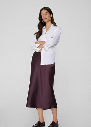 Розкішна шовкова юбка-міді в білизняному стилі (sleep skirt)