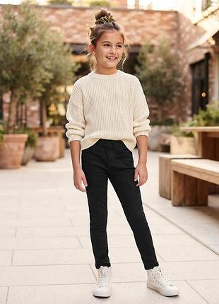 Джинси чорні шкільні класичні wow skinny pull-on black олд неві для дівчинки підліткові