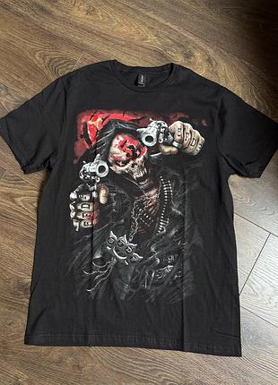 Футболка чорна death punch five finger