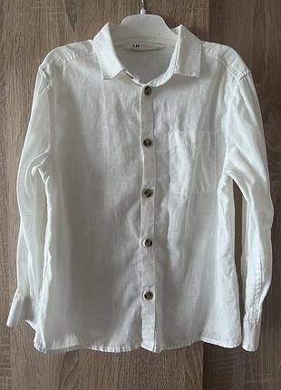 Сорочка для хлопчика h&m льон