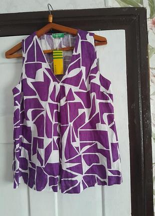 Новая маечка из льна benetton