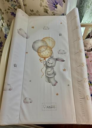 Пеленатор albero mio, "кролик з кульками" 79×47 см — захисні борти