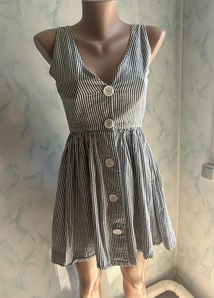 Міні сукня  (сарафан) у смужку бренду american apparel.