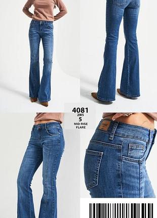 Накладний платіж ❤ it's basic mid rise кльош турецькі джинси на низькій посадці