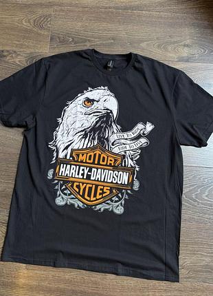 Футболка чорна harley-davidson motor cycles