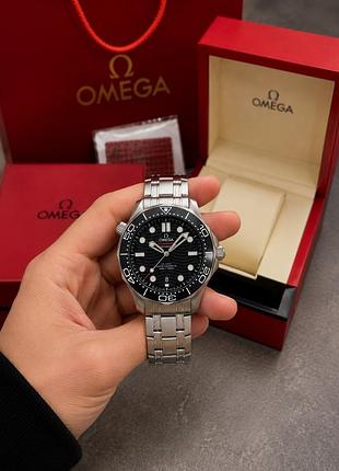 Мужские премиум часы omega seamaster diver 300m black