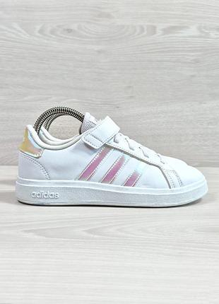Дитячі білі повсякденні кросівки на липучці adidas оригінал, розмір 34
