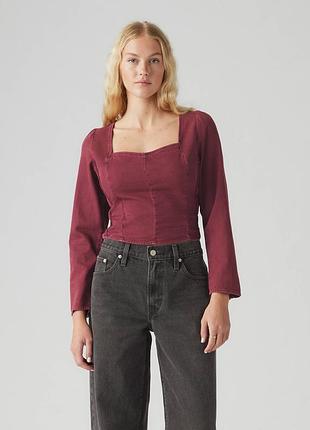 Вінтажна бордова блуза levi’s