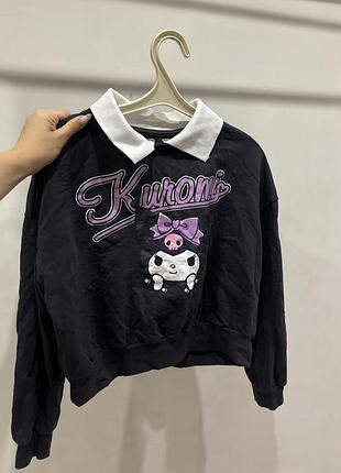 Оверсайз світшот з комірцем світшот kuromi sanrio y2k