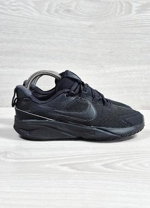 Детские черные спортивные кроссовки без шнуровки nike star runner 4 оригинал, размер 34