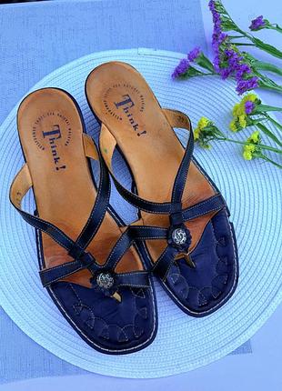 Сандалі шкіряні босоніжки з т-ремінцями think! 41.5-42р