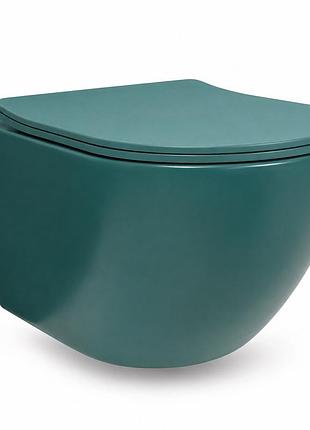 Подвесной унитаз vbi vulcano emerald matt tornado