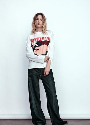 Лонгслив с рисунком zara
