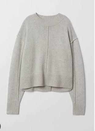 Шерсть+кашемир свитер оверсайз h&amp;m