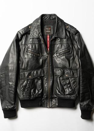 Nouhaila cuir leather bomber jacket [jmh017385]