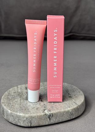 Зволожуючий бальзам для губ із ніжним рожевим відтінком summer fridays lip butter balm in pink sugar 15 г