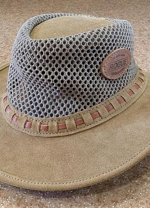 Кожаная ковбойская шляпа rogue breezy hat - tan suede