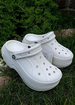 Жіночі крокси сабо на платформі новинка crocs bella clog білі жіночі крокси сабо на платформі crocs bella