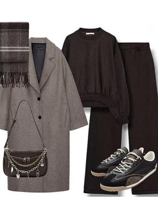Must have! дуже стильне довге шерстяне пальто від іспанського бренду zara/зара.