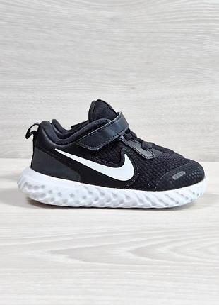 Легкие детские спортивные кроссовки на липучке nike revolution 5 оригинал, размер 27