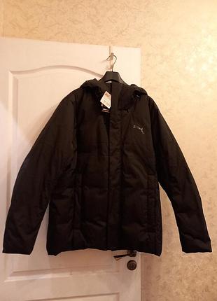 Куртка пуховик мужская puma 650 protective down, черная, xl