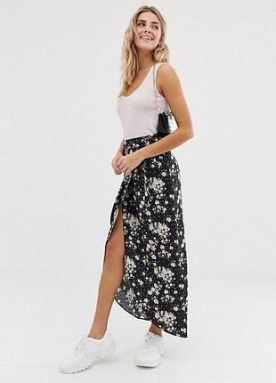 Довга спідниця на запах, спідниця сміливий рух asos
