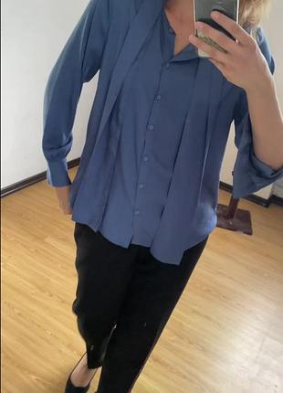 Блуза h&m синього кольору