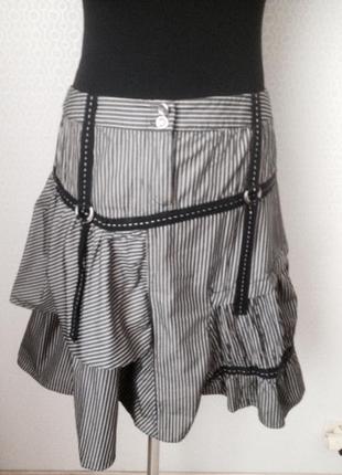 Очень необычная летняя итальянская юбка в полоску, размер l - xl