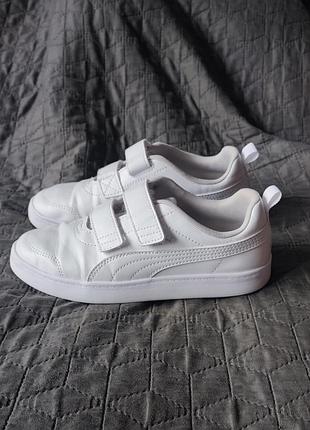 Кросівки білі puma оригінал на липучках легкі zara пінка nike шкіряні next