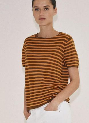 Трикотажный топ в полоску zara