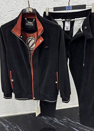 Zegna вельвет чоловічий спортивний костюм