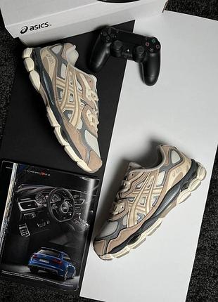 Чоловічі кросівки asics gel-nyc beige white grey