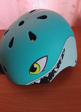 Дитячий захисний шолом акула (shark) розмір s (51-54 см) котелком