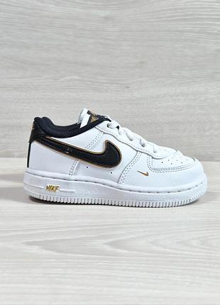 Шкіряні дитячі білі повсякденні кросівки nike air force 1 low, оригінал, розмір 26