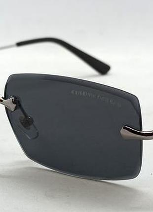 Chrome hearts окуляри унісекс сонцезахисні модні брендові чорні в сріблястому металі