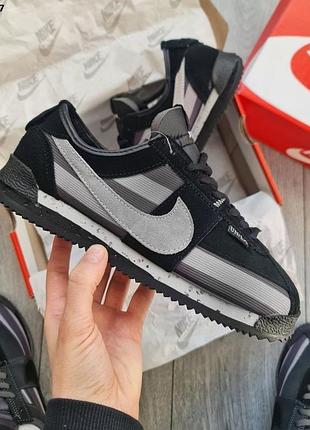 Стильні кросівки nike cortez x union l.a black gray