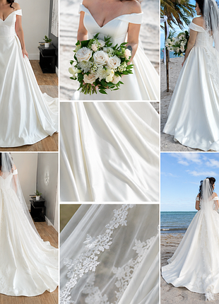 Прода невероятно красивое свадебное платье от бренда david’s bridal, приобретенное в америке.