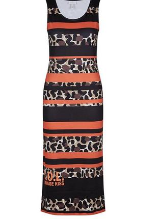 Нова.сукня максі sportalm gummy logo animalistic striped maxi dress оригінал.зі свіжих колекцій