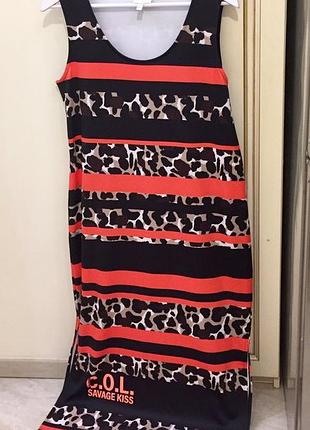 Новая.платье макси sportalm gummy logo animalistic striped maxi dress оригинал.из свежих коллекций