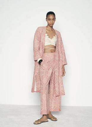 Штани кюлоти жіночі з вишивкою zara