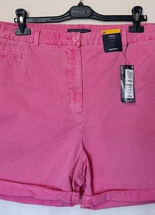 Marks &amp; spencer женские шорты батал р.52/5xl новые 100% хлопок