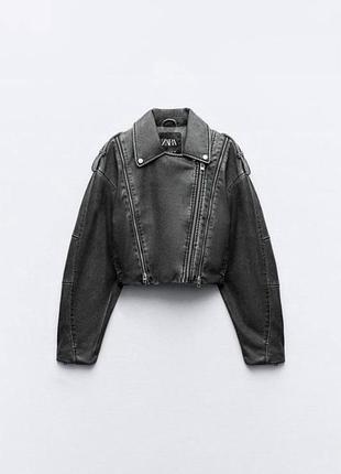 Кожанка zara шкіряна куртка вінтаж