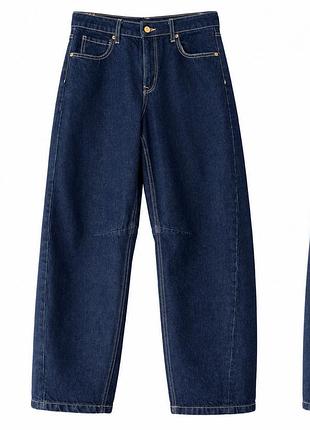 Джинси вільного прямого крою (loose straight), модель у стилі carpenter/workwear, висока посадка, м