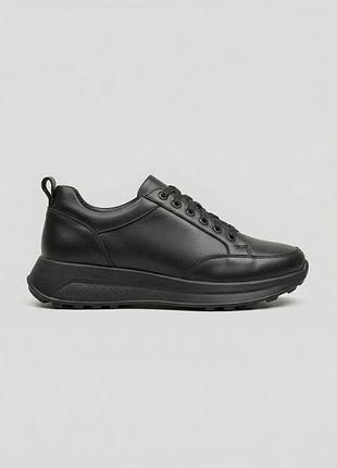 Женские кожаные кроссовки, 36-41, черный