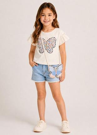 Футболка з сумочкою-метеликом c&a 122 , 128 розмір 🦋